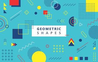 Memphis Abstract Geometric Shapes vector
