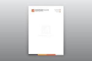 White Business Letterhead with Abstract Ornament vector