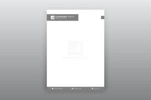 White Business Letterhead with Abstract Ornament vector