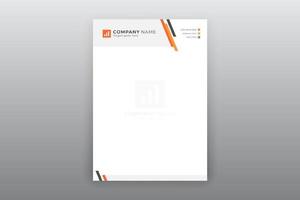 White Business Letterhead with Abstract Ornament vector