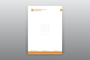 White Business Letterhead with Abstract Ornament vector