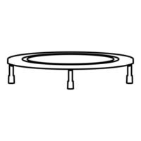 Trampoline jumping for bounce icon outline black color vector illustration flat style image