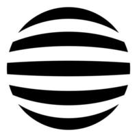 Striped sphere Concept globe Abstract ball icon black color vector illustration flat style image