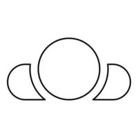 Man lying on back View head shoulders icon outline black color vector illustration flat style image