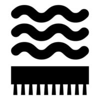 particularmente resistente a la designación de limpieza en el icono de símbolo de fondo de pantalla color negro ilustración vectorial imagen de estilo plano vector