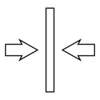 Symmetrical layout image Designation on the wallpaper symbol icon outline black color vector illustration flat style image