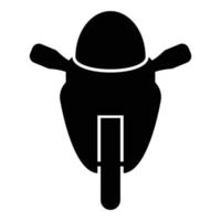 motocicleta deporte tipo carrera clase icono color negro vector ilustración estilo plano imagen