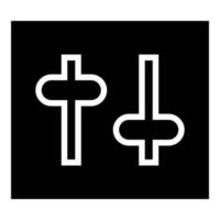Settings knob Setting Switches regulators icon black color vector illustration flat style image
