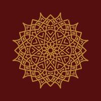 arabic mandala ornament, traditional culture decoration vector