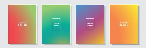 multicolor luxury modern cover set template collection design vector, gradation style vector