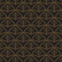 seamless pattern golden color with dark background ornamental decoration template vector