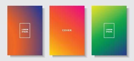 modern cover design set gradation smooth style effect colorful background vector graphic