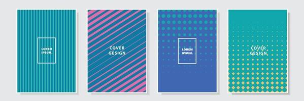patrón futuro de plantilla de portada moderna y colorida, vector de diseño de colección de conjuntos