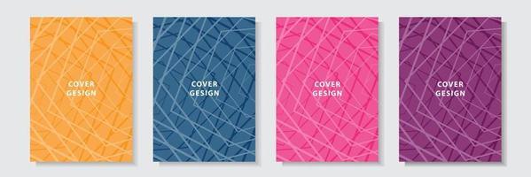 abstract line modern cover template future texture pattern, set collection background design vector