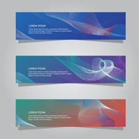 collection modern colorful banner vector graphic