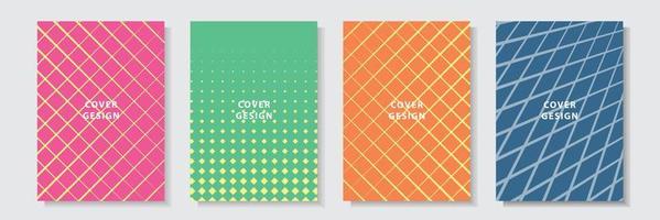 colorful modern cover with striped style template future texture pattern, set collection design vector