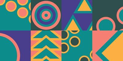 geometry abstract shape elegant retro background template vector