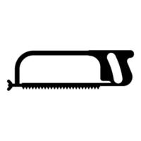 Hacksaw for metal and manual using Hand saw Repair tool icon black color vector illustration flat style image