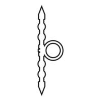 santensu arma de samurai para icono de mano contorno color negro vector ilustración estilo plano imagen