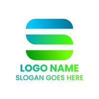 logo template with the letter S shape made of one shape model. vector