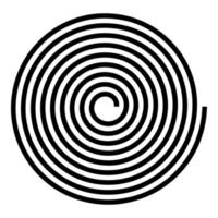 espiral hélice giro icono color negro vector ilustración estilo plano imagen