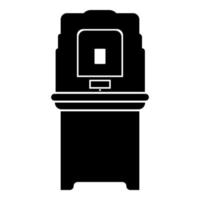 Electoral voting machine Electronic EVM Election equipment VVPAT icon black color vector illustration flat style image