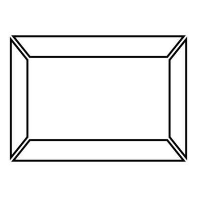 Picture frame Squared shape icon outline black color vector illustration flat style image