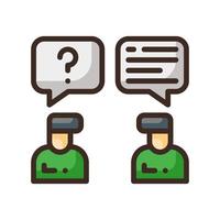 discussion filled line style icon. vector illustration for graphic design, website, app