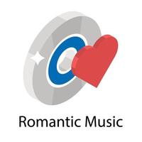 conceptos de musica romantica vector