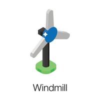 Trendy Windmill Concepts vector