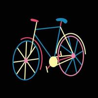 Bike icon on a black background vector