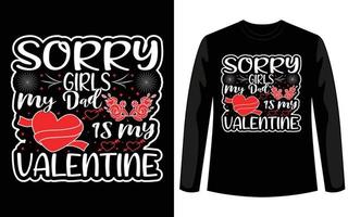 Happy Valentines Day T-shirt Design Template, Valentines Day Vector Free Vector