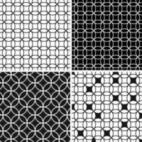 Collection of seamless geometric minimalistic patterns. vector