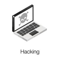 Trendy Hacking Concepts vector