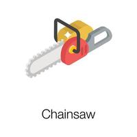 Trendy Chainsaw Concepts vector