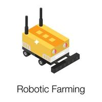 Robotic Farming Concepts vector