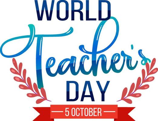 World Teacher's Day lettering banner