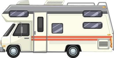 Cute camper van on white background vector