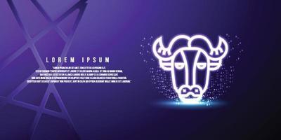 animal digital concept, particle style design. Wireframe lightweight connection structure, Vector illustration