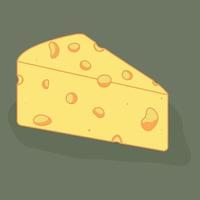 Maasdam cheese. Vector illustration