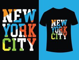 New York City Typography T-shirt Design vector