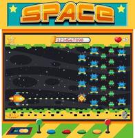 Aarcade pixel space game interface vector