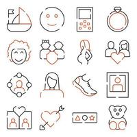 Pack of Parenting Solid Icons vector