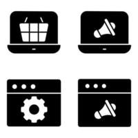 Pack of Digital Marketing Icons vector