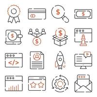 Pack of E Business Icons vector