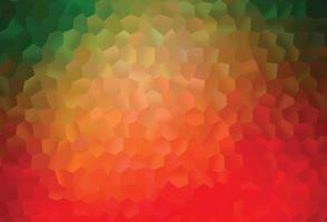 Light Green, Red vector backdrop with hexagons.