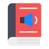 Audiobook icon, dictionary concept vector