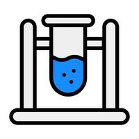 Test tube practical in editable flat style vector