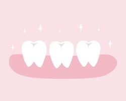 Healthy teeth and gum. Dental Check Up. Dental hygiene. Illustration for printing, backgrounds, covers, packaging, greeting cards, posters, stickers, textile, seasonal design. vector