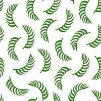 Palm leaves seamless pattern. Exotic leaves, rainforest. Illustration for printing, backgrounds, covers, packaging, greeting cards, textile, seasonal design. Isolated on white background. vector
